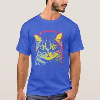 Gamer Cat Music Lover witzig T-Shirt