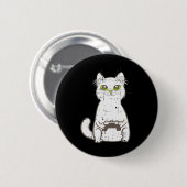 Gamer Cat Video Game Controller Niedlich Gaming Ge Button (Vorne & Hinten)