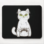 Gamer Cat Video Game Controller Niedlich Gaming Ge Mousepad (Vorne)