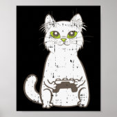 Gamer Cat Video Game Controller Niedlich Gaming Ge Poster (Vorne)