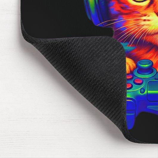 Gamer Cat Video Games Boys Teen Men Girls Funny Ca Mousepad (Ecke)