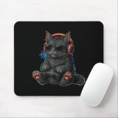 Gamer Cat Video Games Boys Teen Men Girls Funny Ga Mousepad (Mit Mouse)