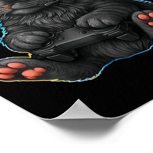 Gamer Cat Video Games Boys Teen Men Girls Funny Ga Poster (Ecke)