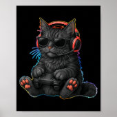 Gamer Cat Video Games Boys Teen Men Girls Funny Ga Poster (Vorne)