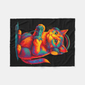 Gamer Cat Video Games Boys Teen Men Girls Funny Gi Fleecedecke (Vorderseite (Horizontal))