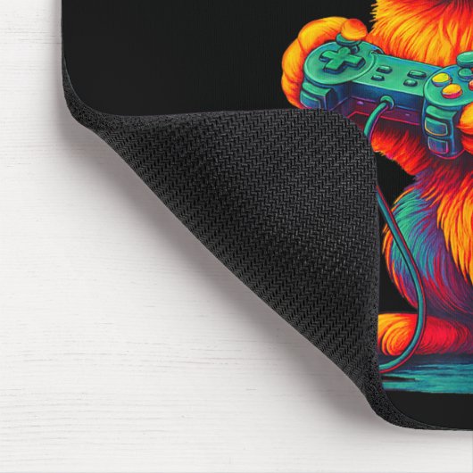 Gamer Cat Video Games Boys Teen Men Girls Funny Gi Mousepad (Ecke)
