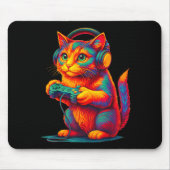 Gamer Cat Video Games Boys Teen Men Girls Funny Gi Mousepad (Vorne)