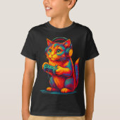 Gamer Cat Video Games Boys Teen Men Girls Funny Gi T-Shirt (Vorderseite)