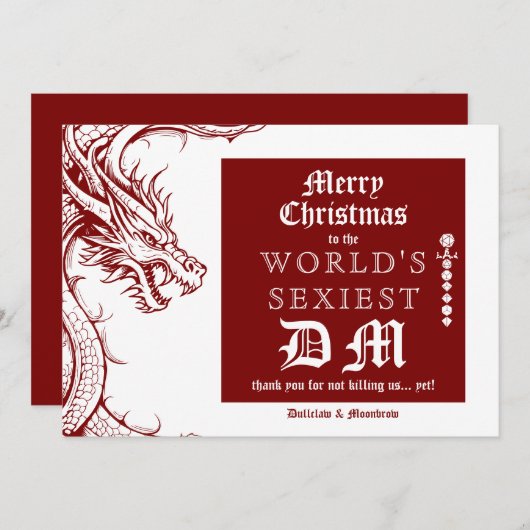 Gamer Celtic Dragon DND RPG DM Weihnachten (Vorne/Hinten)