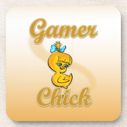 Gamer Chick Untersetzer (Vorderseite)