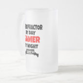 Gamer Chiropraktor Mattglas Bierglas (Vorderseite Links)