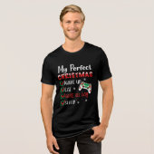 Gamer Christmas Funny Eat Sleep Game Tri-Blend Shirt (Vorderseite voll)