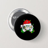 Gamer Christmas Gaming Weihnachtsmannmütze Video G Button (Vorne & Hinten)