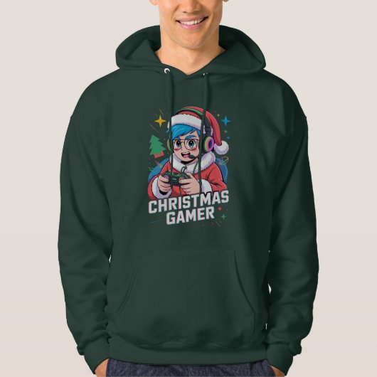 Gamer Christmas Gifts Cool Kids Holiday Gamer  Hoodie (Vorderseite)