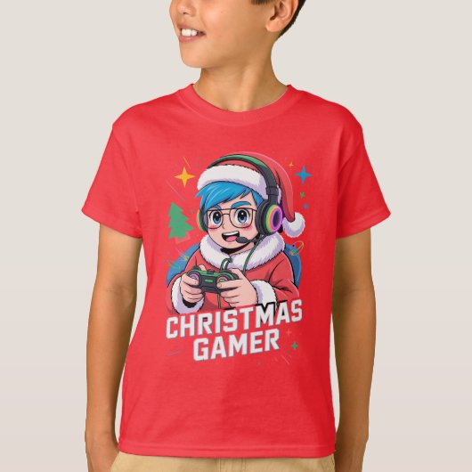 Gamer Christmas Gifts Cool Kids Holiday Gamer  T-Shirt (Vorderseite)