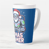 Gamer Christmas Gifts Cyber Santa Robot Xmas Gamer Milchtasse (Rechte Ecke)