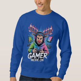 Gamer Christmas Gifts Gamer Mode On Holiday Gaming Sweatshirt