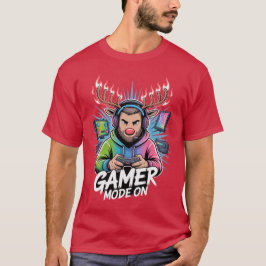 Gamer Christmas Gifts Gamer Mode On Holiday Gaming T-Shirt