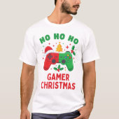 Gamer Christmas Ho Ho Ho Gaming Tee (Vorderseite)
