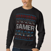 Gamer Christmas Ugly Sweater Holiday Sweatshirt (Vorderseite)