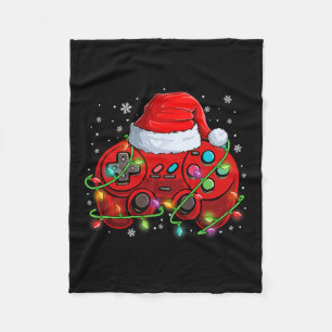 Gamer Christmas Video Game Weihnachtsmannmütze Lig Fleecedecke