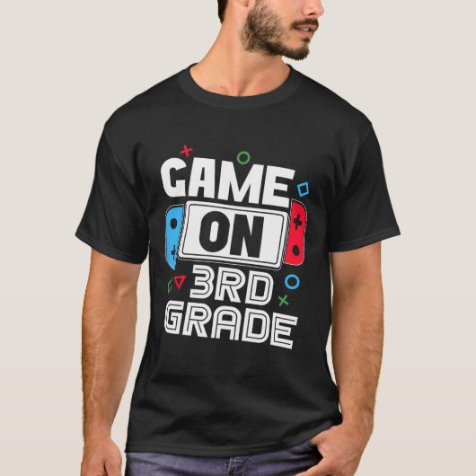 Gamer Ck To School Funny Game 3rd Grade Kids Boys T-Shirt (Vorderseite)