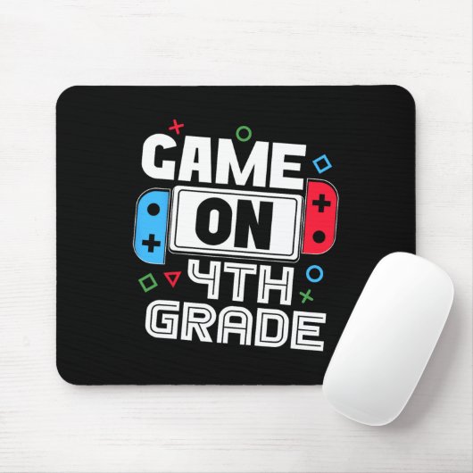 Gamer Ck To School Funny Game 4th Grade Kids Boys  Mousepad (Mit Mouse)