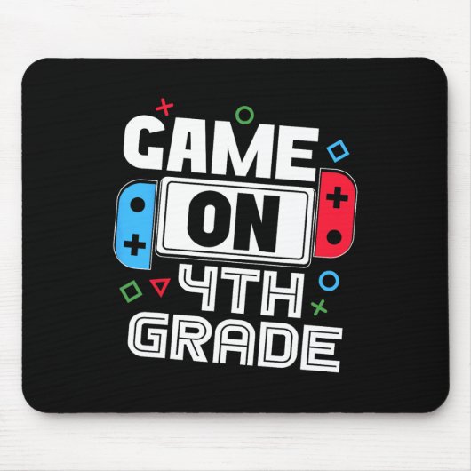 Gamer Ck To School Funny Game 4th Grade Kids Boys Mousepad (Vorne)