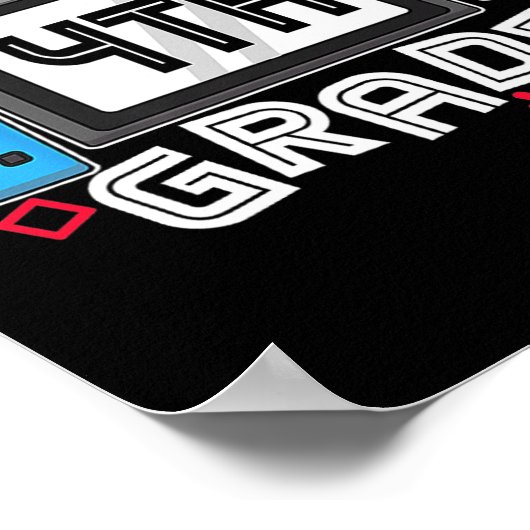 Gamer Ck To School Funny Game On 4th Grade Kids Bo Poster (Ecke)