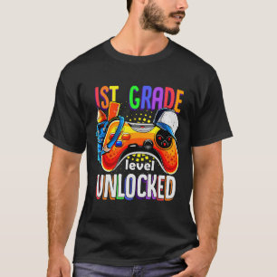 Gamer Ck To School Gamepad 1. erste Klasse Stufe U T-Shirt