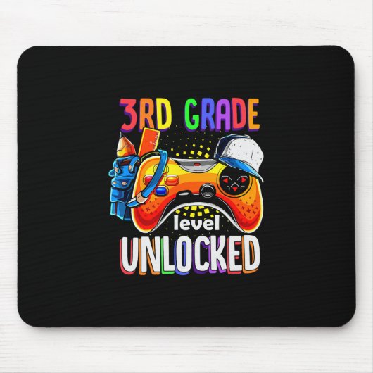 Gamer Ck To School Gamepad 3. dritte Klassenstufe Mousepad (Vorne)