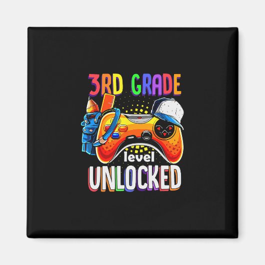 Gamer Ck To School Gamepad 3rd Third Grade Level U Magnet (Vorne)