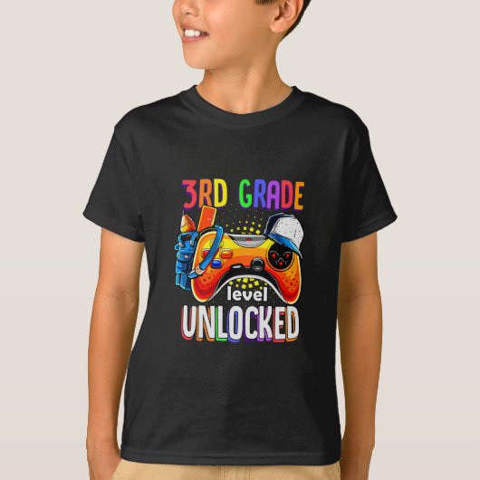 Gamer Ck To School Gamepad 3rd Third Grade Level U T-Shirt (Vorderseite)