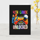 Gamer Ck To School Gamepad 4th Fourth Grade Level  Karte (Gelbe Blume)