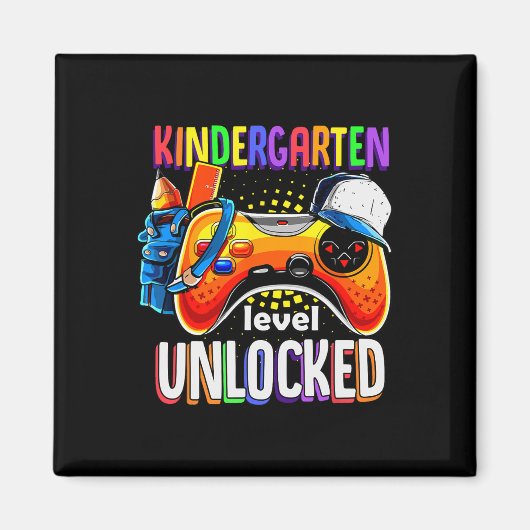 Gamer Ck To School Gamepad Kindergarten Level Unlo Magnet (Vorne)