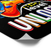 Gamer Ck To School Gamepad Sixth 6th Grade Level U Poster (Ecke)