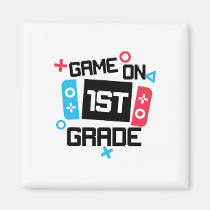 Gamer Ck Zur Schule Hemd Junge Game On 1. Klasse F Magnet