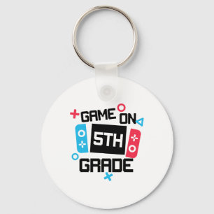 Gamer Ck Zur Schule Hemd Junge Game On Fifth 5. Kl Schlüsselanhänger