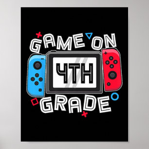 Gamer Ck Zur Schule Lustiges Spiel Für 4. Klasse K Poster
