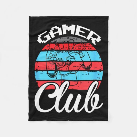 Gamer Club Funny Gaming Quotes Gift For Players Fleecedecke (Vorderseite)