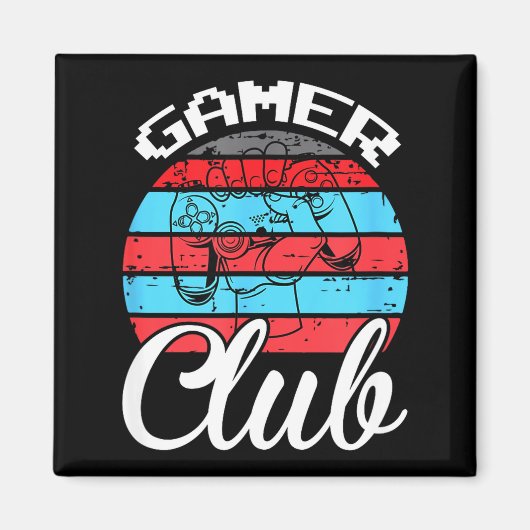 Gamer Club Funny Gaming Quotes Gift For Players Magnet (Vorne)