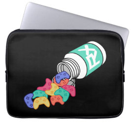 Gamer Colorful Controller Cartoon Pill Flasche Laptopschutzhülle