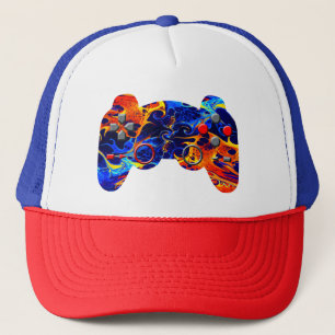 GAMER COLORFUL NEON ABSTRAKTE FALLE TRUCKERKAPPE