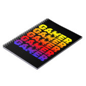 Gamer Colorful Typografy Gaming Notizblock (Linke Seite)