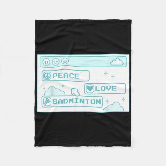 Gamer Computer Geek PC Nerd Cool Peace Liebe Badmi Fleecedecke (Vorderseite)