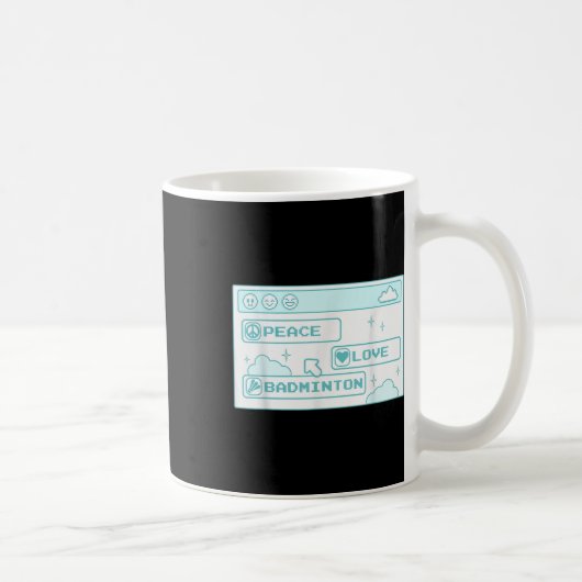 Gamer Computer Geek PC Nerd Cool Peace Liebe Badmi Kaffeetasse (Rechts)