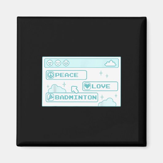 Gamer Computer Geek PC Nerd Cool Peace Liebe Badmi Magnet (Vorne)
