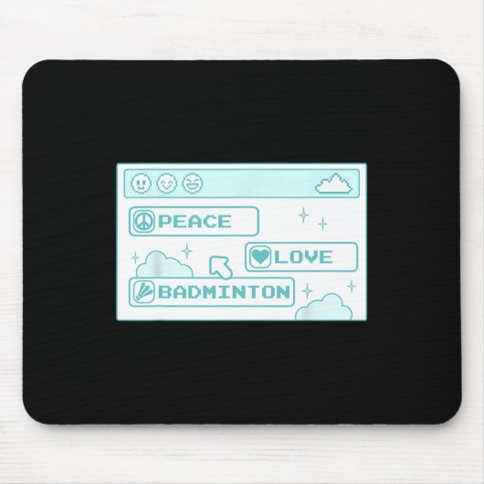 Gamer Computer Geek PC Nerd Cool Peace Liebe Badmi Mousepad (Vorne)