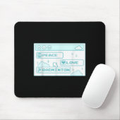 Gamer Computer Geek PC Nerd Cool Peace Liebe Badmi Mousepad (Mit Mouse)