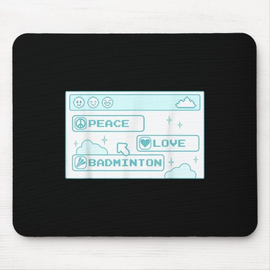 Gamer Computer Geek PC Nerd Cool Peace Liebe Badmi Mousepad (Vorne)
